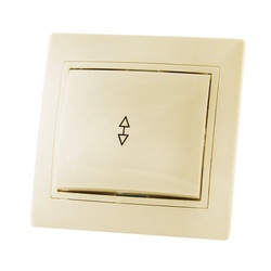 Переключатель с/у Таймыр SQ1814-0107, 1 клавиша, б/инд, слоновая кость