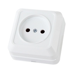 Розетка о/у Ладога SQ1801-0013, 1 гнездо, б/з, белая