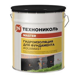 Мастика битумная АкваМаст гидроизоляционная для фундамента, 18 кг
