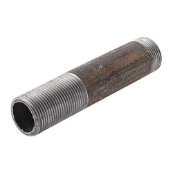 Сгон прямой ДУ50 L=150 мм, стальной, черный ГОСТ 8969-75