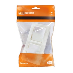 Рамка 2-х постовая Таймыр SQ1814-0026, горизонтальная, белая