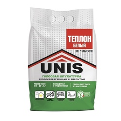 Штукатурка гипсовая Unis Теплон белый, 5 кг
