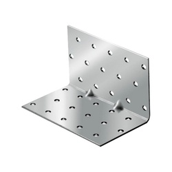 Уголок крепежный 60х60х100х2 мм, с двумя рёбрами, оцинкованный