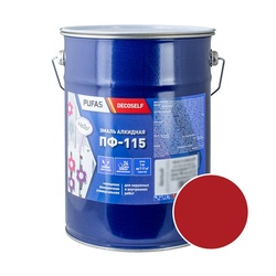 Эмаль Pufas Decoself ПФ-115 красная (5 кг)