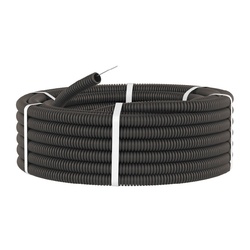 Труба гофрированная DKC ПНД легкая с зондом, d=20 мм, черная (100 п.м.)