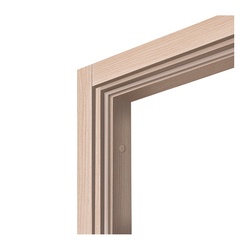 Коробка дверная Olovi, экошпон, однопол., дуб беленый, с/ф (М7 650х2035 мм), 32х80 мм