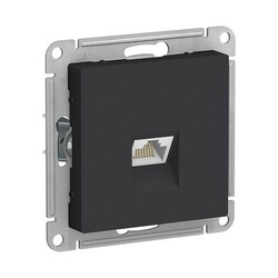 Розетка компьютерная RJ-45 с/у Atlasdesign ATN001083, 1 гнездо, карбон