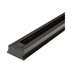 Шинопровод накладной 1ф д/трековых светильников, с заглушкой, токовводом и крепежом, L=1м, черный