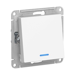 Переключатель с/у Atlasdesign ATN000163, 1 клавиша, с/инд, белый