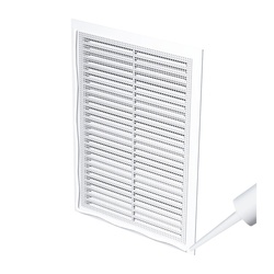 Решетка Наш Вент 238х170 мм МВ 125-1с, с москит. сеткой,