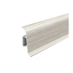 Плинтус Ideal Классик, с кабель-каналом, ясень белый, 55 мм (2,2 м)