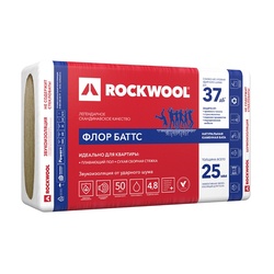 Утеплитель Rockwool Флор Баттс 1000х600х50 мм, 6 шт