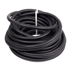 Труба гофрированная ПНД легкая с зондом, d=32 мм, черная (25 п.м.)