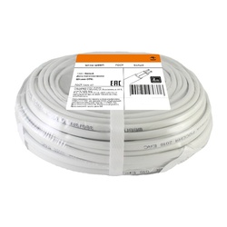 Провод ШВВП 2х0,75 мм², белый (бухта-20 п.м.) ГОСТ 7399-97